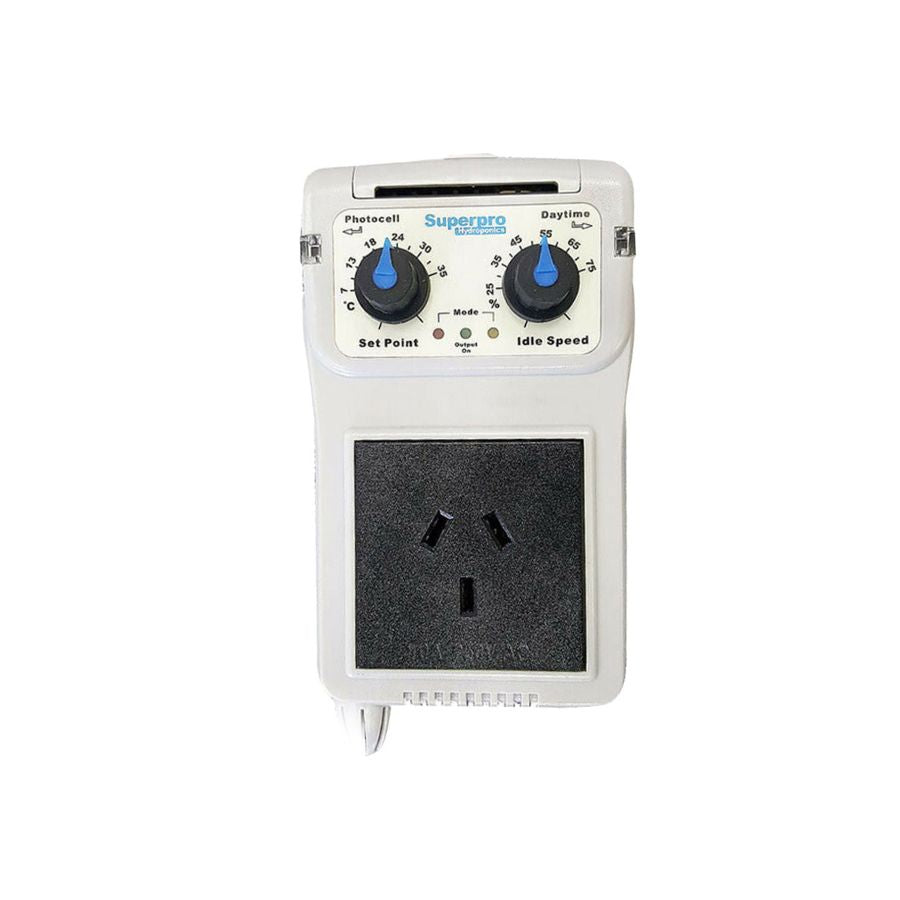 SuperPRO Fan Speed Controller | Adjustable Temp, Speed & Photocell Sensor