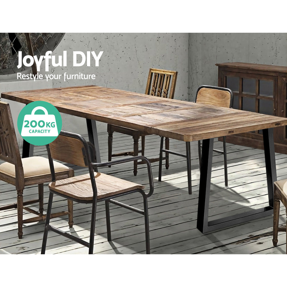 Metal Table Legs | DIY | Trapezoid | 65x90CM | Set of 2