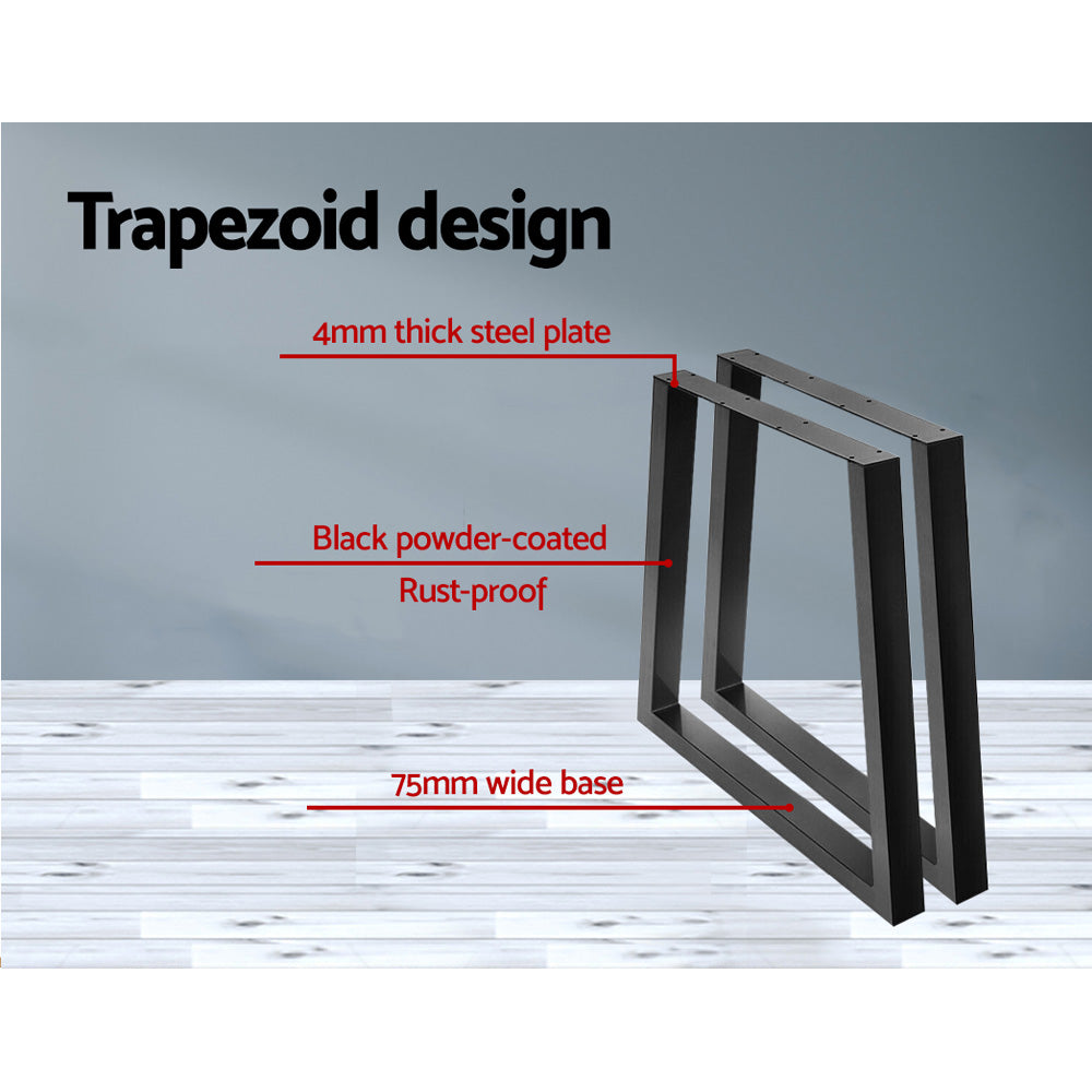 Metal Table Legs | DIY | Trapezoid | 65x90CM | Set of 2