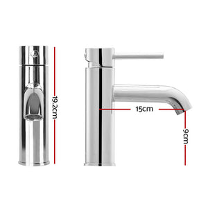 Cefito | Bathroom Basin Mixer Tap | Round Brass Faucet | Vanity Laundry | Chrome