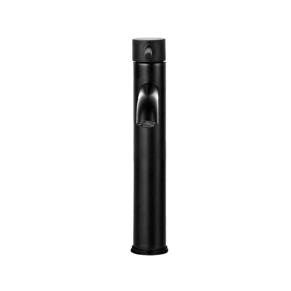 Cefito | Bathroom Basin Mixer Tap | Round Tall Faucet | Vanity Laundry | Black