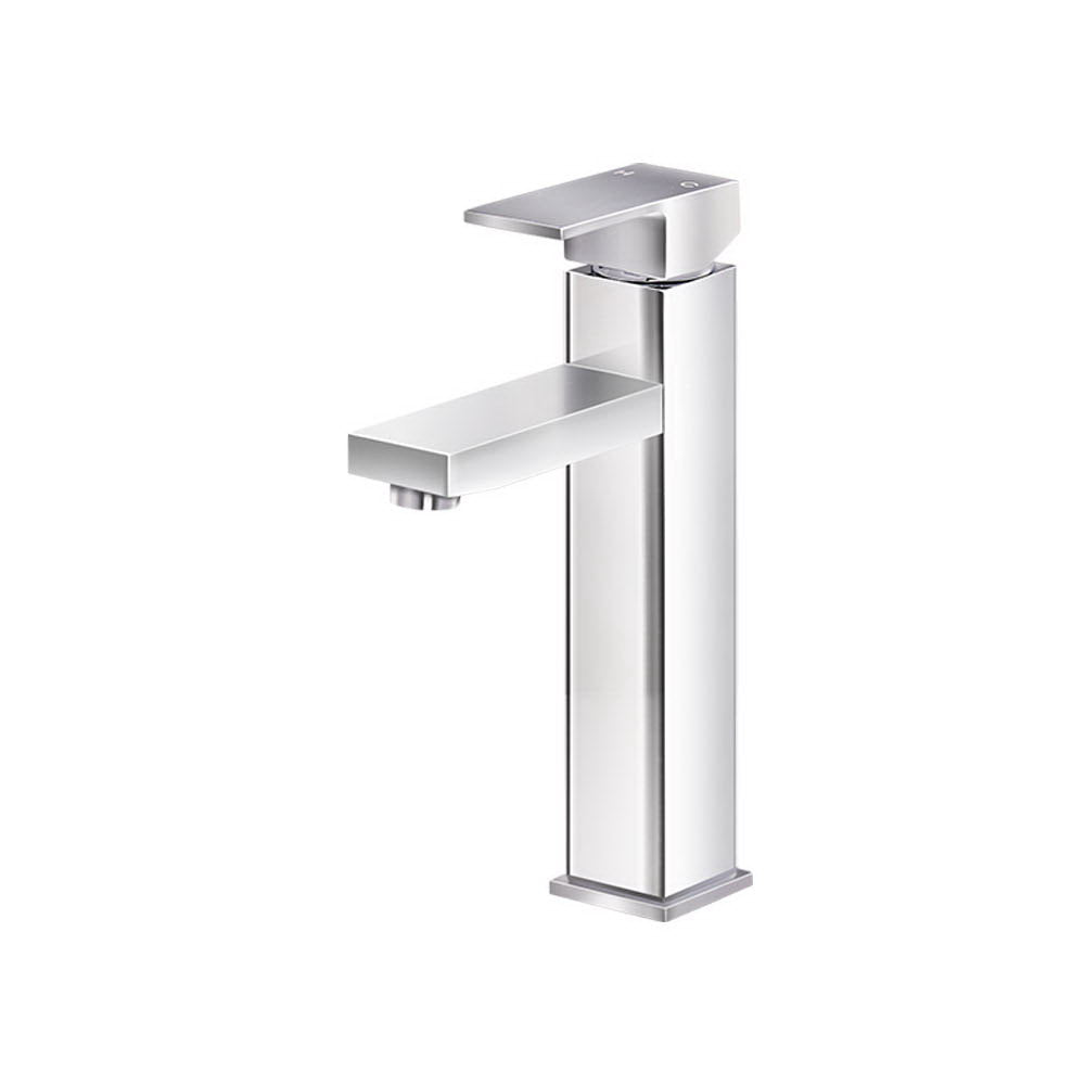 Cefito | Bathroom Basin Mixer Tap | Square Tall Faucet | Vanity Laundry | Chrome