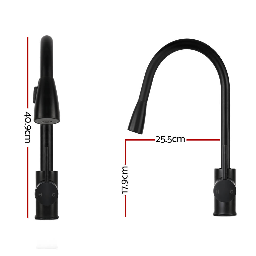Cefito | Kitchen Mixer Tap | Pull Out | 2 Mode Sink Faucet | Basin Laundry | Black