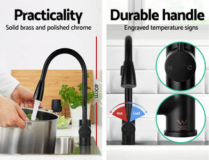 Cefito | Kitchen Mixer Tap | Pull Out | 2 Mode Sink Faucet | Basin Laundry | Black