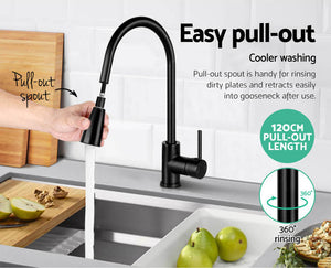 Cefito | Kitchen Mixer Tap | Pull Out | 2 Mode Sink Faucet | Basin Laundry | Black