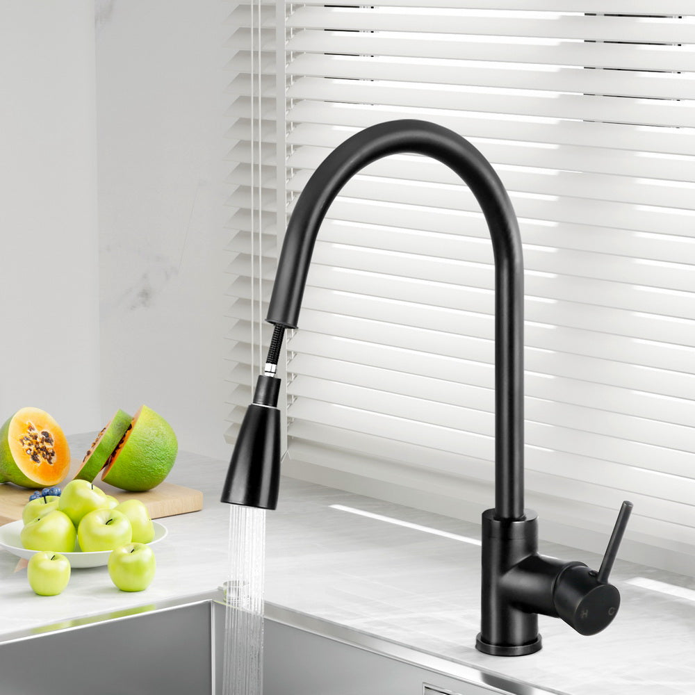 Cefito | Kitchen Mixer Tap | Pull Out | 2 Mode Sink Faucet | Basin Laundry | Black