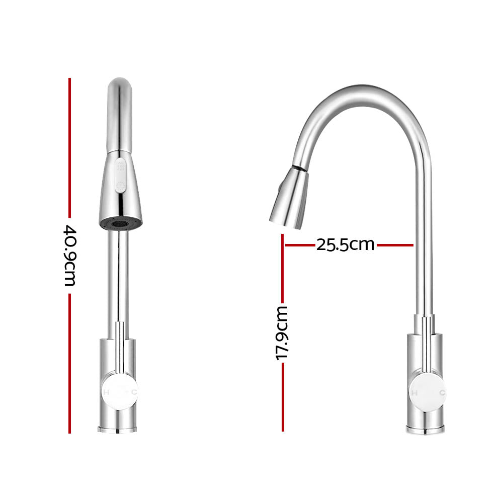 Cefito | Kitchen Mixer Tap | Pull Out | 2 Mode Sink Faucet | Basin Laundry | Chrome