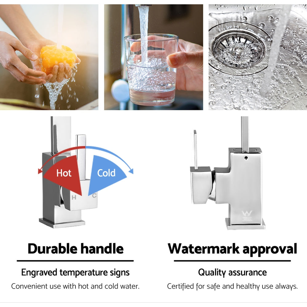 Cefito | Kitchen Mixer Tap | Mixer Square Sink Faucet | Basin Laundry | Chrome