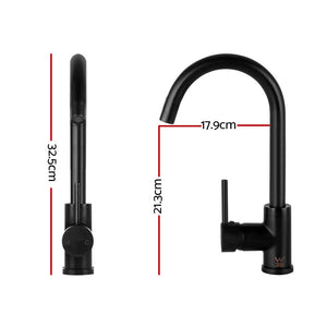 Cefito | Kitchen Mixer Tap | Mixer Round Sink Faucet | Basin Laundry | Black