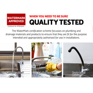 Cefito | Kitchen Mixer Tap | Mixer Round Sink Faucet | Basin Laundry | Black