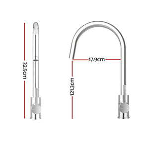 Cefito Kitchen Mixer Tap | Round Sink Faucet | Basin Laundry | Chrome