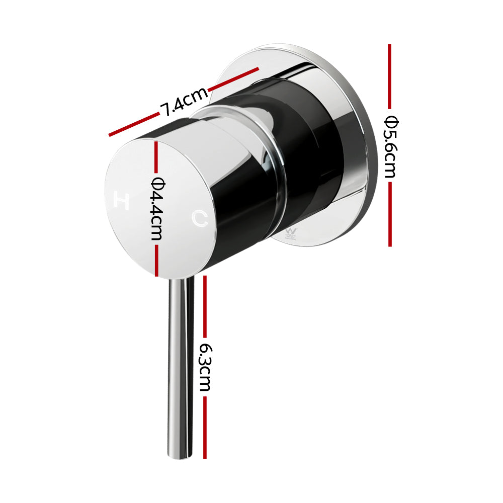 Basin Mixer Wall Tap | Round | Brass Faucet | Shower | Bathtub | Chrome