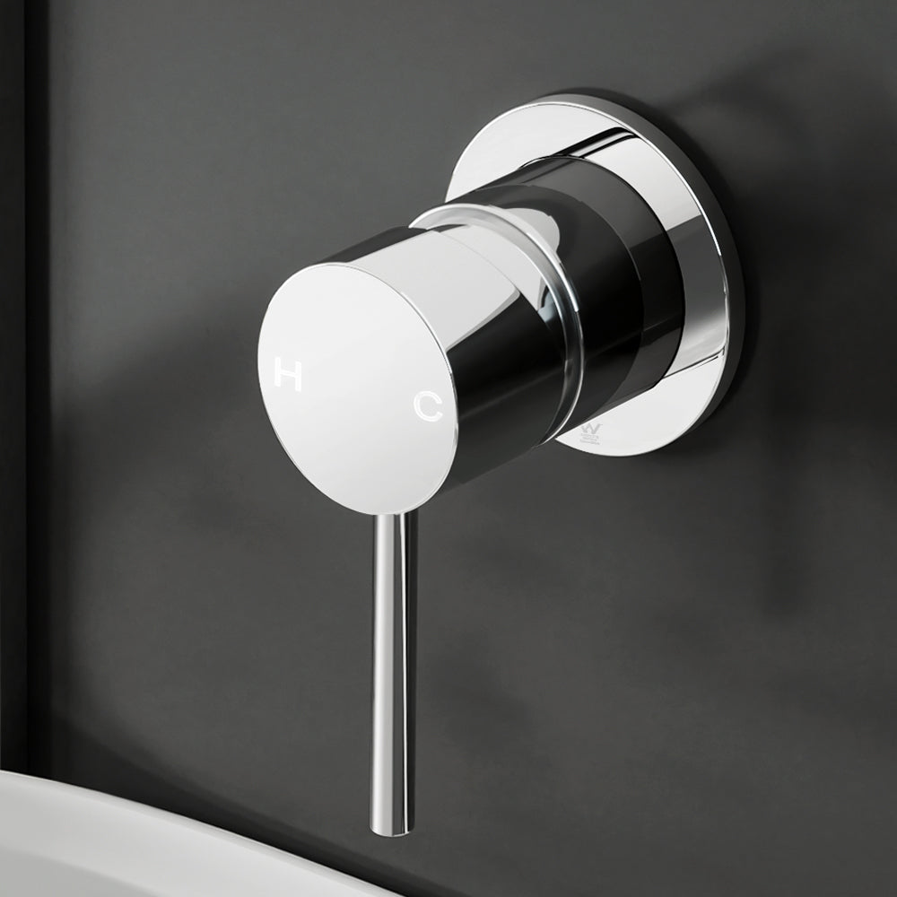 Basin Mixer Wall Tap | Round | Brass Faucet | Shower | Bathtub | Chrome
