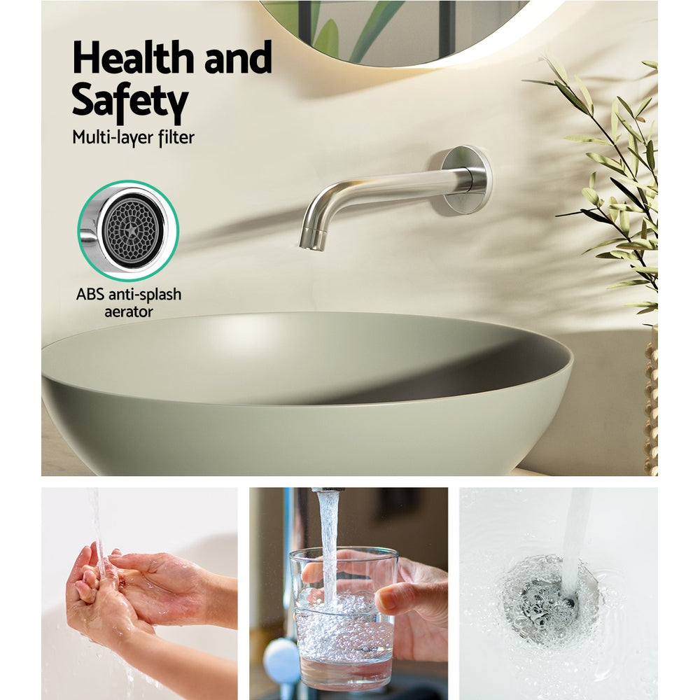 Bathroom Mixer Spout | Wall Bath Tap | Round | Shower | Bathtub | Chrome