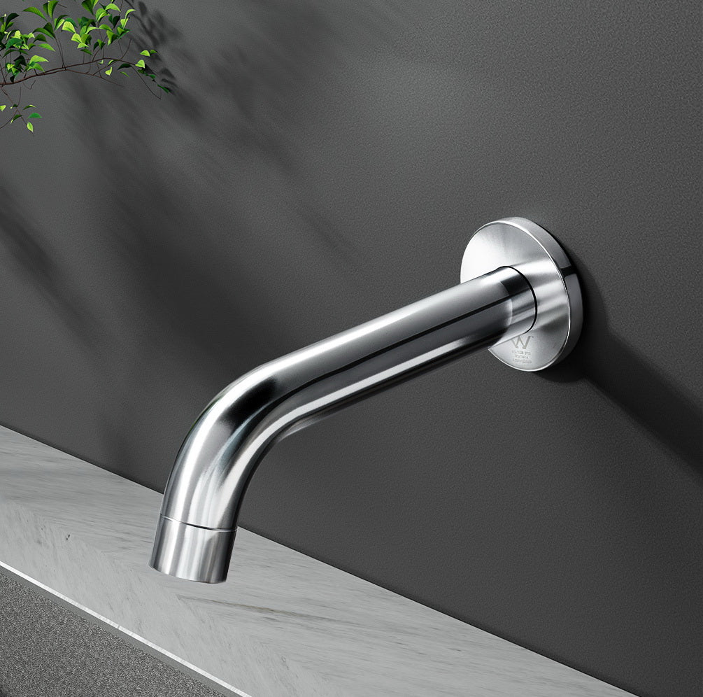 Bathroom Mixer Spout | Wall Bath Tap | Round | Shower | Bathtub | Chrome