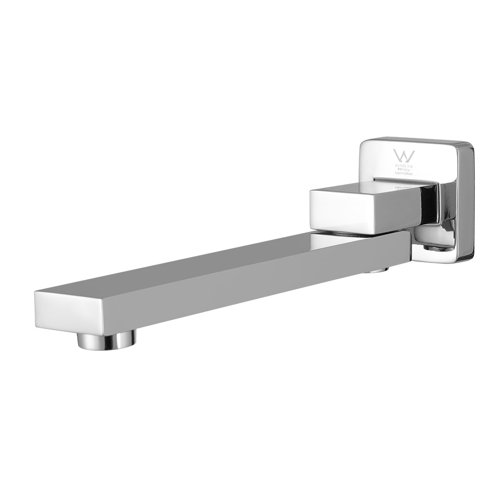 Cefito | Bathroom Mixer Spout | Wall Bath Tap | Square Swivel Bathtub | Chrome