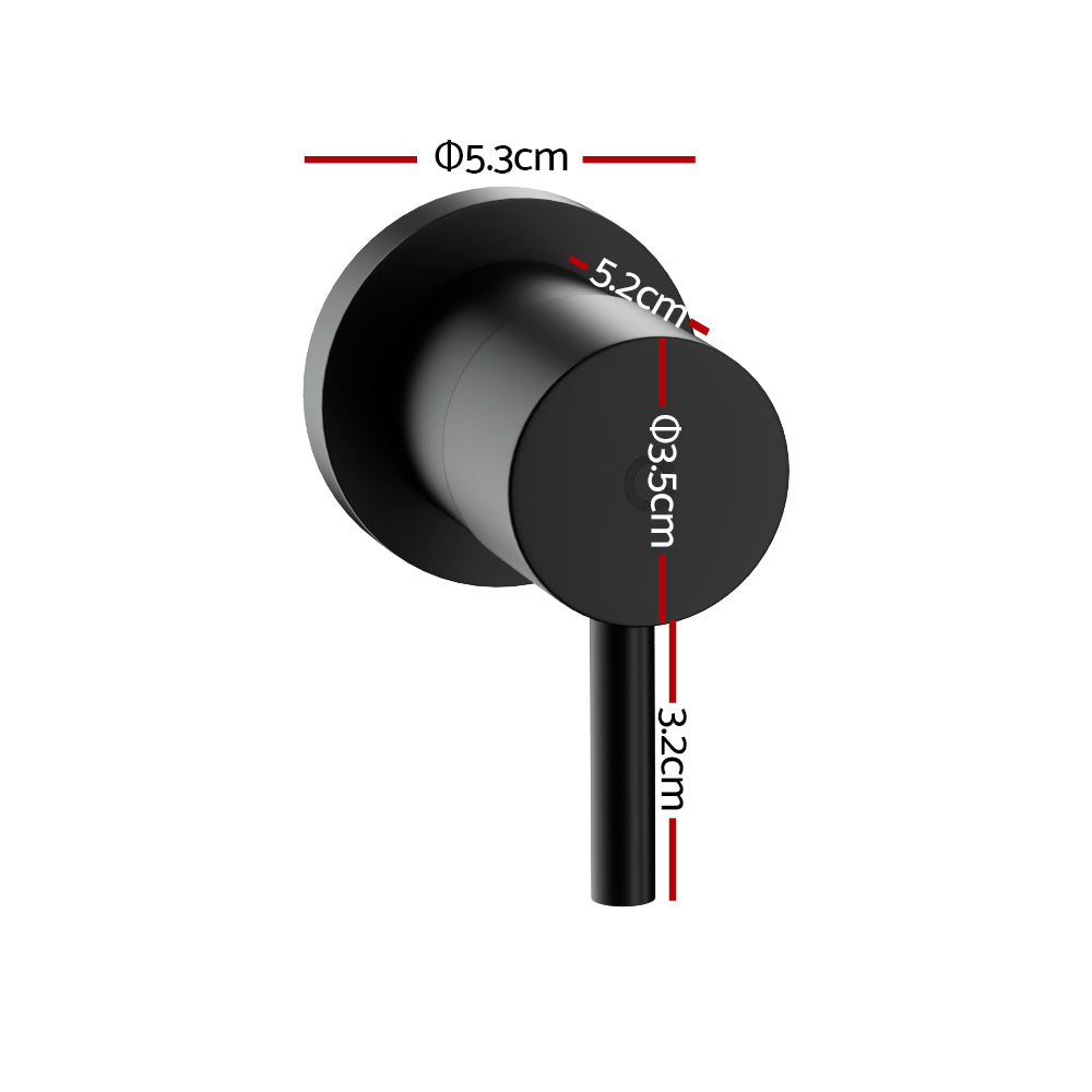 Basin Twin Tap | Wall Round | Brass Faucet | Shower Bathtub | Black