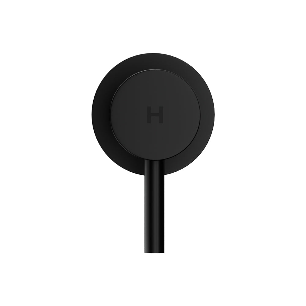 Basin Twin Tap | Wall Round | Brass Faucet | Shower Bathtub | Black