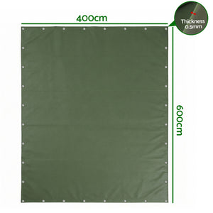 Canvas Tarp | 4x6m | 600GSM | Heavy Duty | Water Resistant