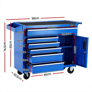 Tool Chest Trolley | 6 Drawer Rolling Cabinet | Wheels | Storage Organiser
