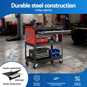 Tool Trolley Cart | Rolling Cabinet | Workshop Storage Drawers
