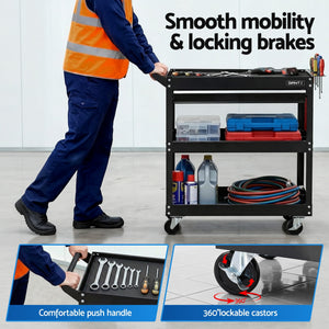 Tool Trolley Cart | Rolling Cabinet | Workshop Storage Drawers