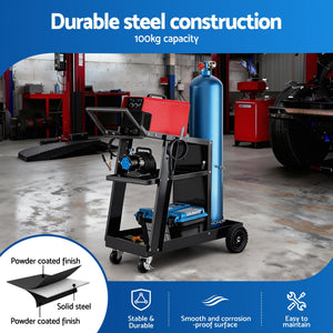 Welding Trolley Cart | MIG TIG ARC MMA | Plasma Cutter Storage Stand