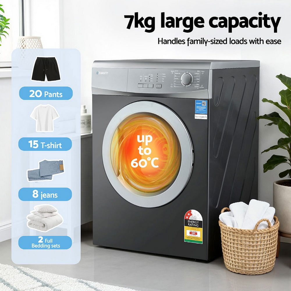 Tumble Dryer | 7kg | Vented | 15 Auto Programs | Grey