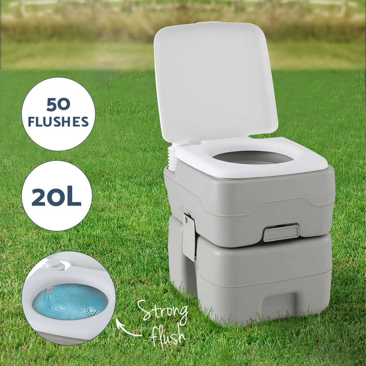 Portable Camping Toilet Set | 20L Toilet | Shower Tent Changing Room