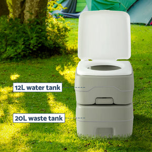 Portable Camping Toilet Set | 20L Toilet | Shower Tent Changing Room