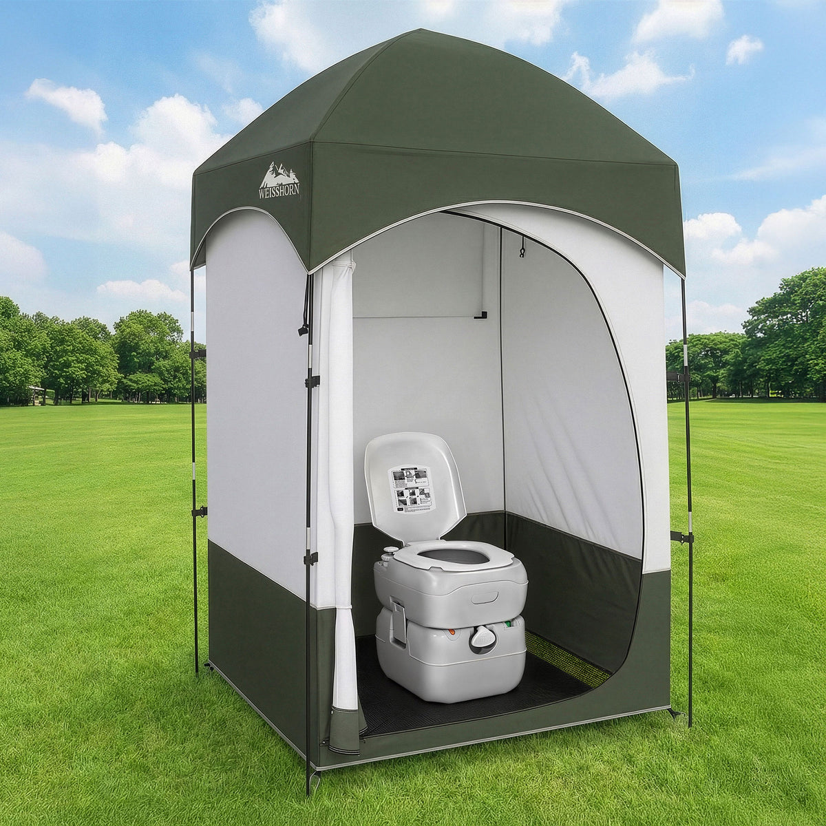 Portable Camping Toilet Set | 22L Toilet | Shower Tent Changing Room