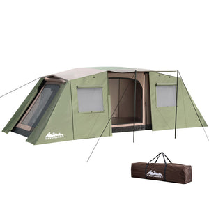 Camping Tent | Instant Up | 10 Person Family Outdoor Hiking Tent with 3 Rooms