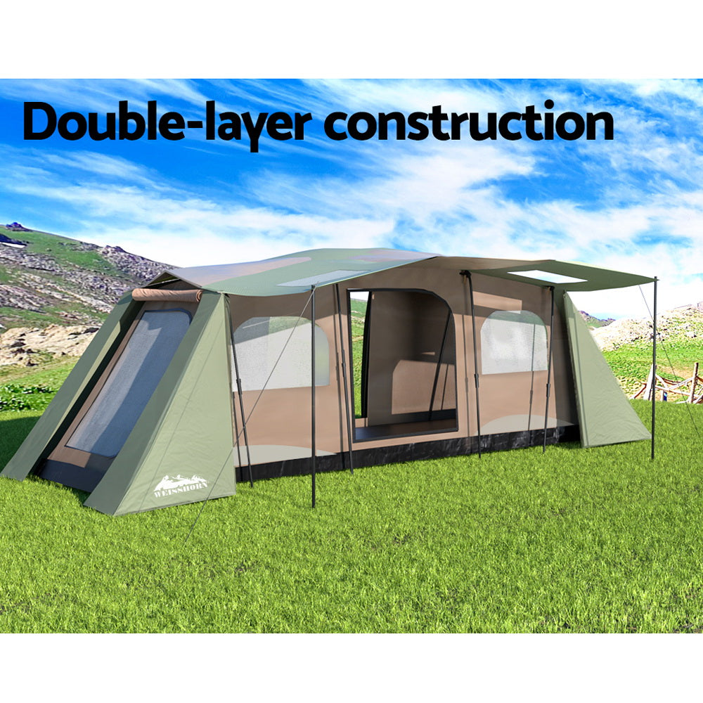 Camping Tent | Instant Up | 10 Person Family Outdoor Hiking Tent with 3 Rooms