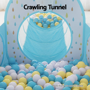 Play Tent | Pop Up Playhouse | Ball Pit Tunnel | Basketball Hoop | Blue