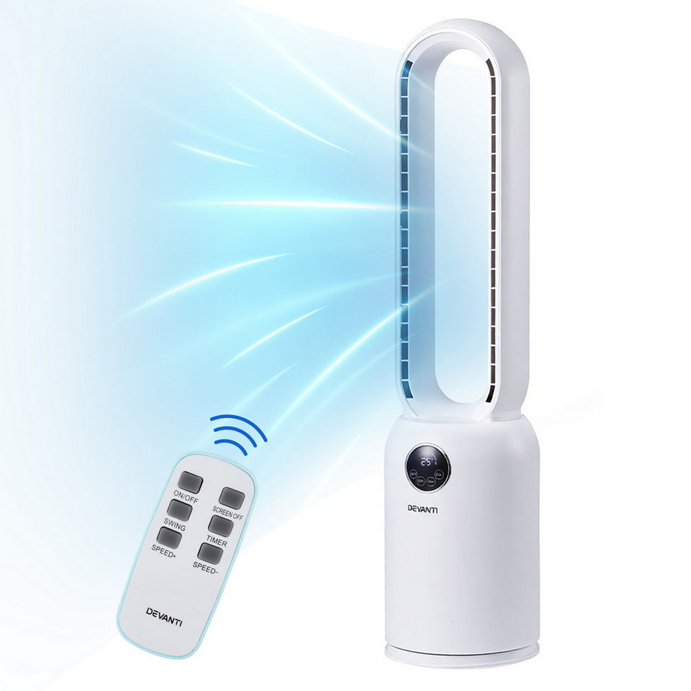 2-in-1 Bladeless Fan | Air Purifier | Remote Control | 88cm