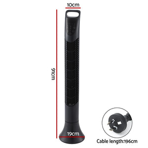 Tower Fan | Oscillating | 3 Speeds | Remote Control | 91cm