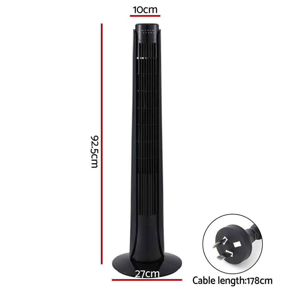 Tower Fan | Oscillating | 3 Speeds | Remote Control | 93cm