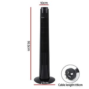Tower Fan | Oscillating | 3 Speeds | Remote Control | 93cm