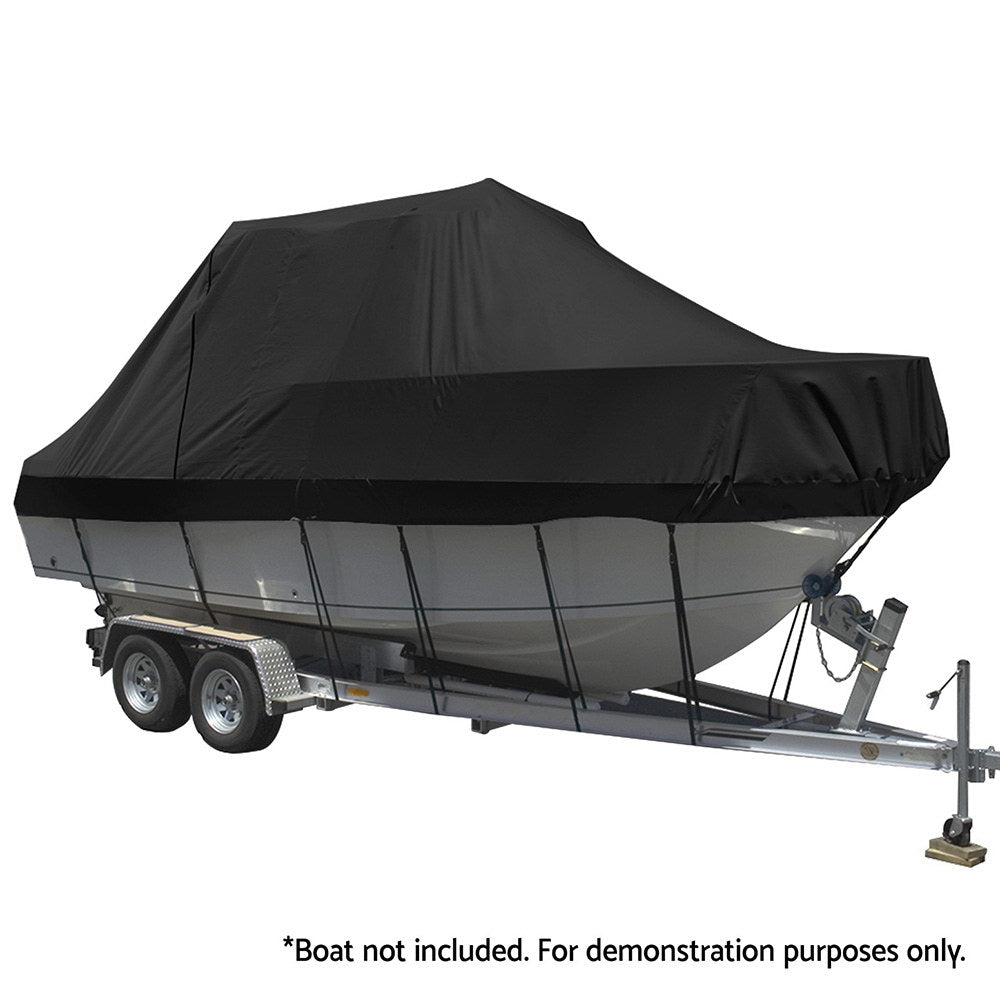 Seamanship Boat Cover | 25-27ft Trailerable Jumbo | Marine 600D Heavy-Duty | Black