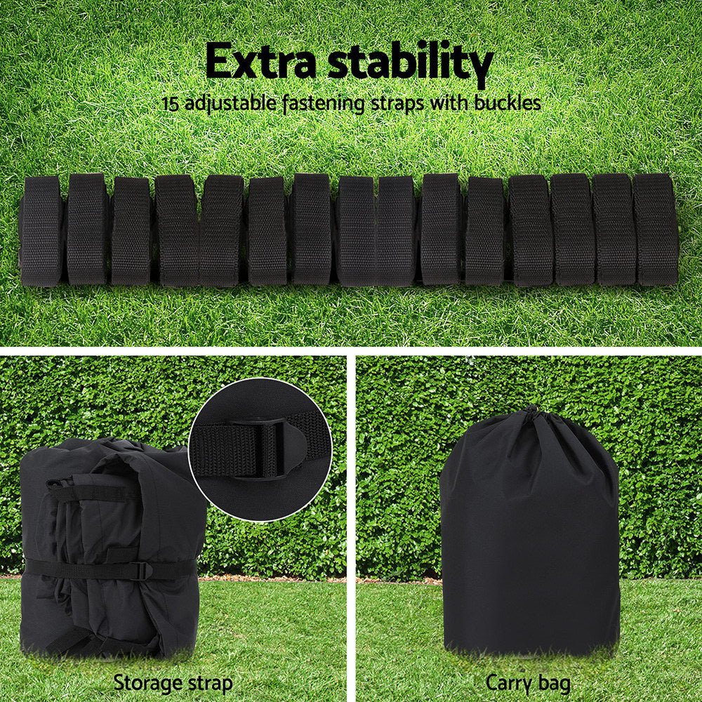 Seamanship Boat Cover | 25-27ft Trailerable Jumbo | Marine 600D Heavy-Duty | Black