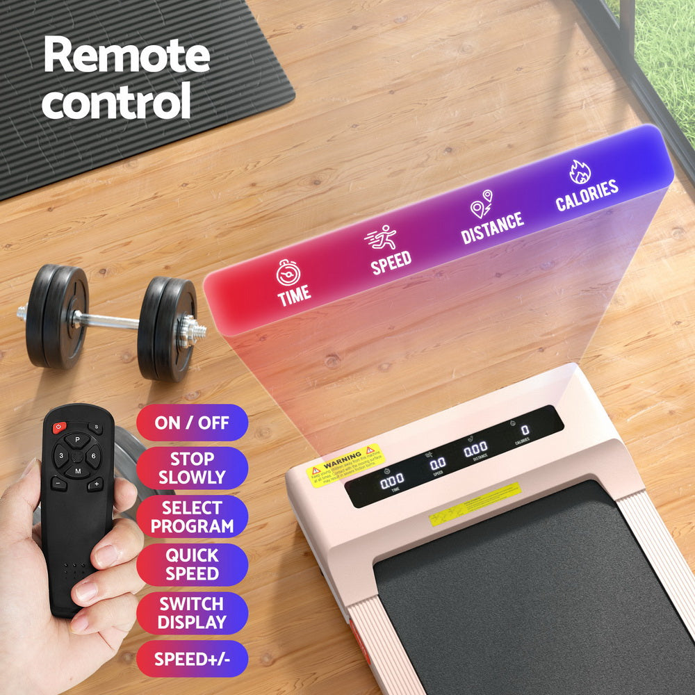Everfit Treadmill Electric Walking Pad | Under Desk | Home Gym Fitness | 360mm | Pink