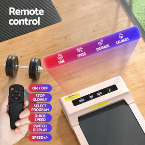 Everfit Treadmill Electric Walking Pad | Under Desk | Home Gym Fitness | 360mm | Pink