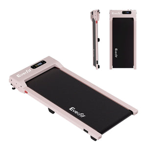 Everfit 3 in 1 Walking Pad Treadmill 12% Incline Under Desk Treadmills for Home Gym With 38cm Wide Belt Pink