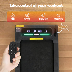 2-in-1 Walking Pad Treadmill | Foldable Under Desk | 38cm Belt | App Control | Home Gym