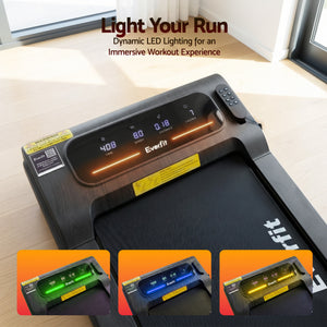 2-in-1 Walking Pad Treadmill | Foldable Under Desk | 38cm Belt | App Control | Home Gym