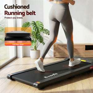 2-in-1 Walking Pad Treadmill | Foldable Under Desk | 38cm Belt | App Control | Home Gym