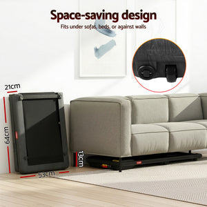 2-in-1 Walking Pad Treadmill | Foldable Under Desk | 38cm Belt | App Control | Home Gym