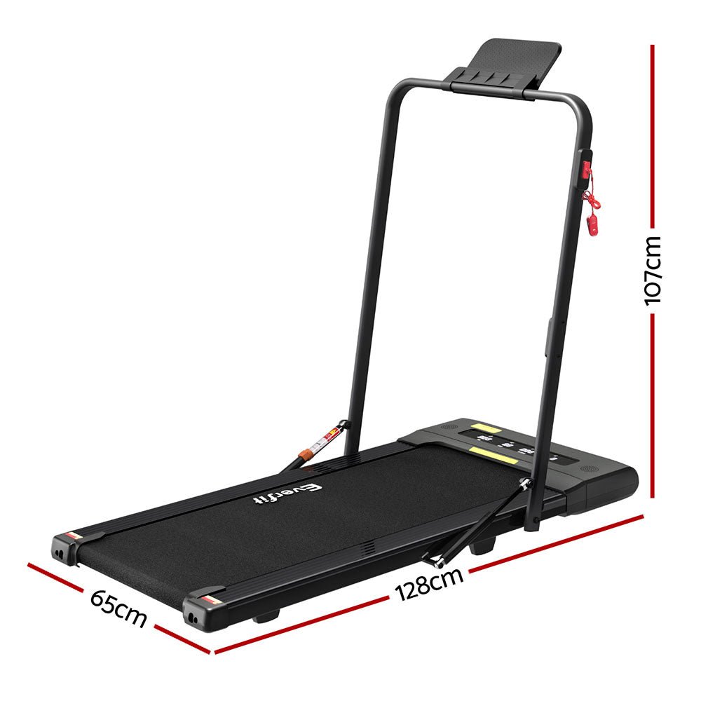Everfit Treadmill Electric Walking Pad | Under Desk | Home Gym Fitness | 400mm | Black