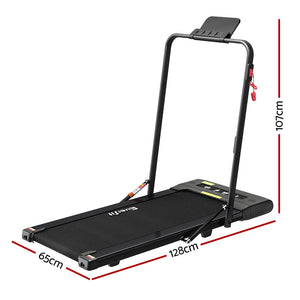 Everfit Treadmill Electric Walking Pad | Under Desk | Home Gym Fitness | 400mm | Black
