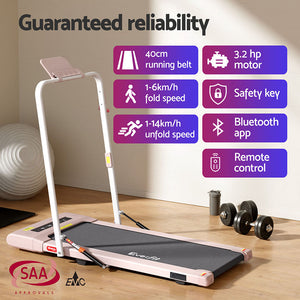 Everfit Treadmill Electric Walking Pad | Under Desk | Home Gym Fitness | 400mm | Pink